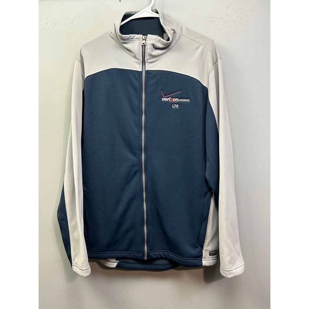 Charles River Jacket Mens XL Navy Grey Verizon Wireless LTE Full Zip Athletic